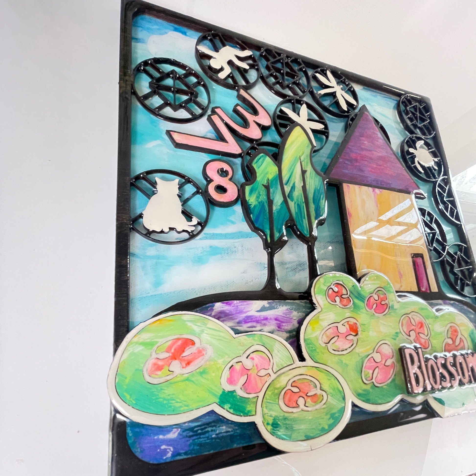 Dreams and Memories - Abstract Layered Wood House - Pashley Creations
