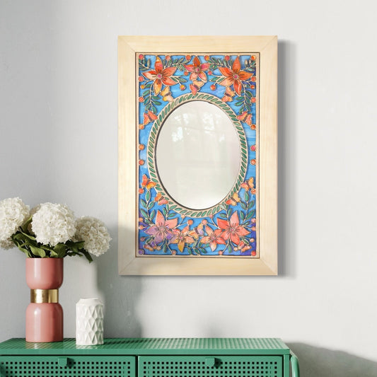 Beautiful Flower and Butterfly Mirror - Pashley Creations