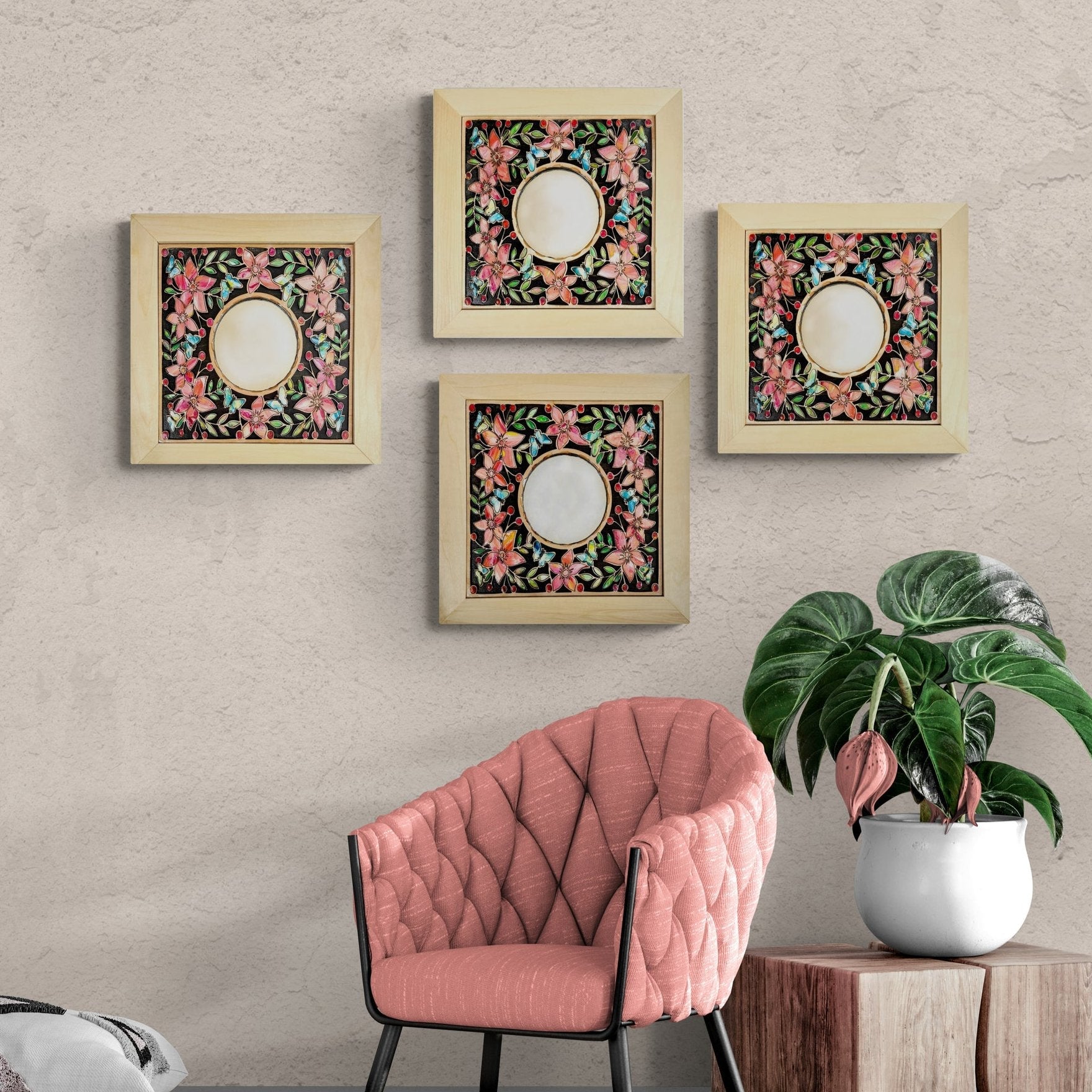 Nature's Mosaic Mirror set - Pashley Creations