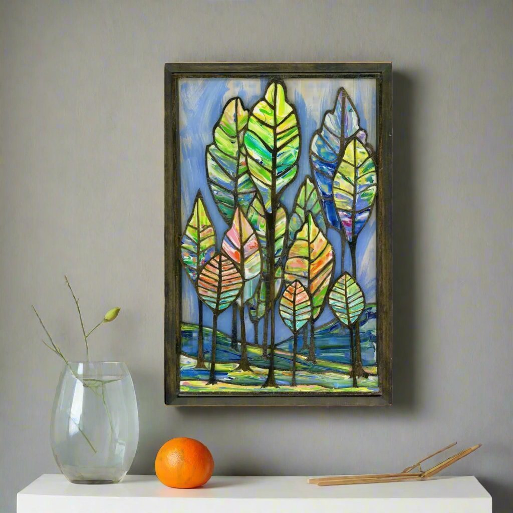 Spring Awakening: A Forest in Bloom - 3D Wood Inlay Artwork - Pashley Creations